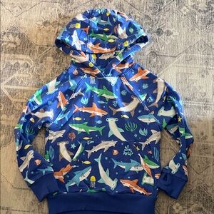 Little Sleepies Shark Print Blue Hoodie